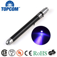 Custom 395nm 385nm schwarz Licht ultravioletten Aluminium führte uv Taschenlampe Stift